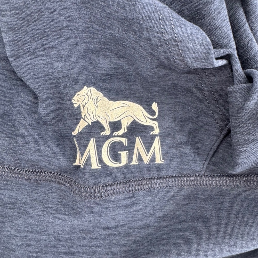 Beyond Yoga Spacedye Hoodie Women Small Navy Blue MGM Logo Full Zip Activewear - Picture 9 of 10